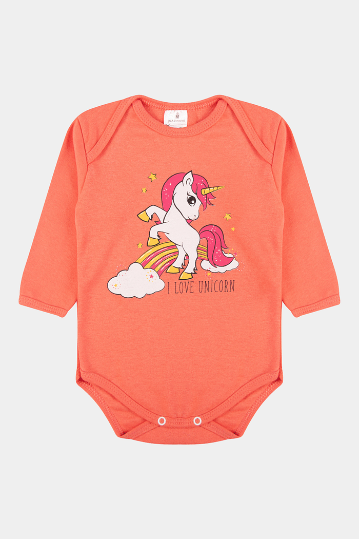 Conjunto Suedine Longo Love Unicorn Coral Stolf