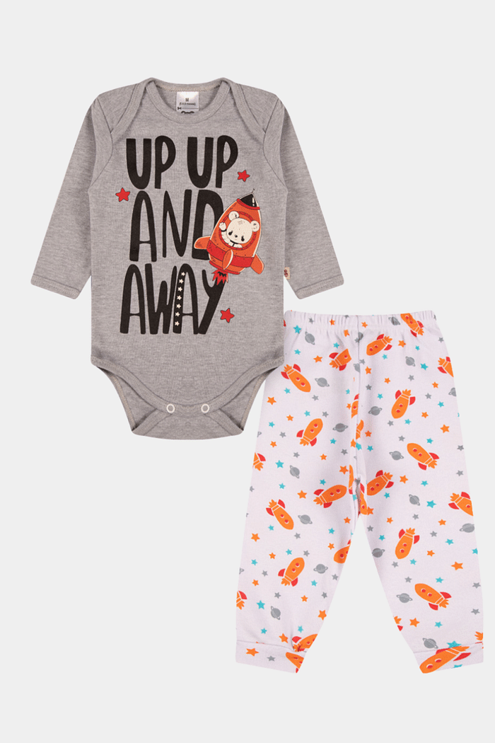 Conjunto Suedine Longo Foguete Mescla Stolf