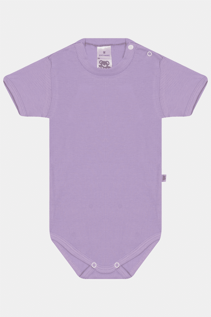 Conjunto Canelado Body Curto e Calça Lavanda Stolf