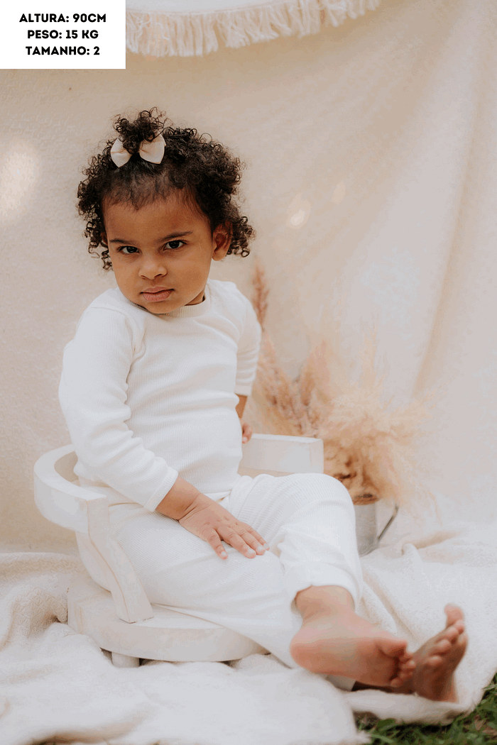 Conjunto Canelado Longo Natural Stolf