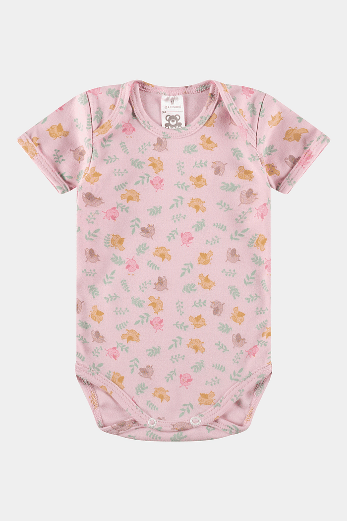 Conjunto Suedine Curto Passarinho Rosa Stolf