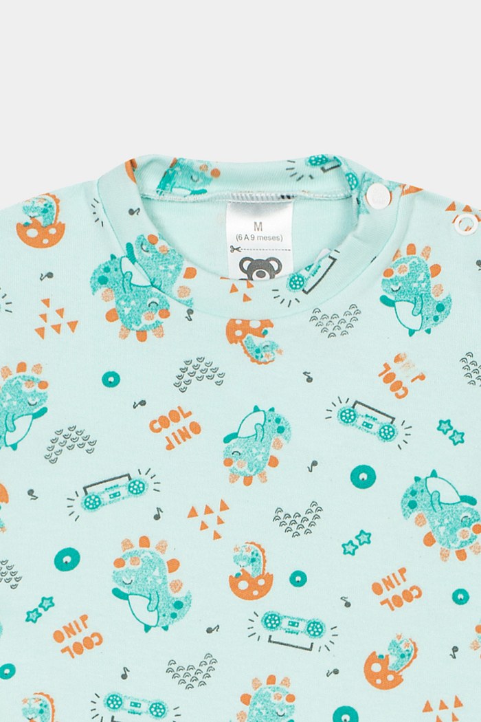 Camiseta Suedine Manga Curta Estampado Dino Stolf