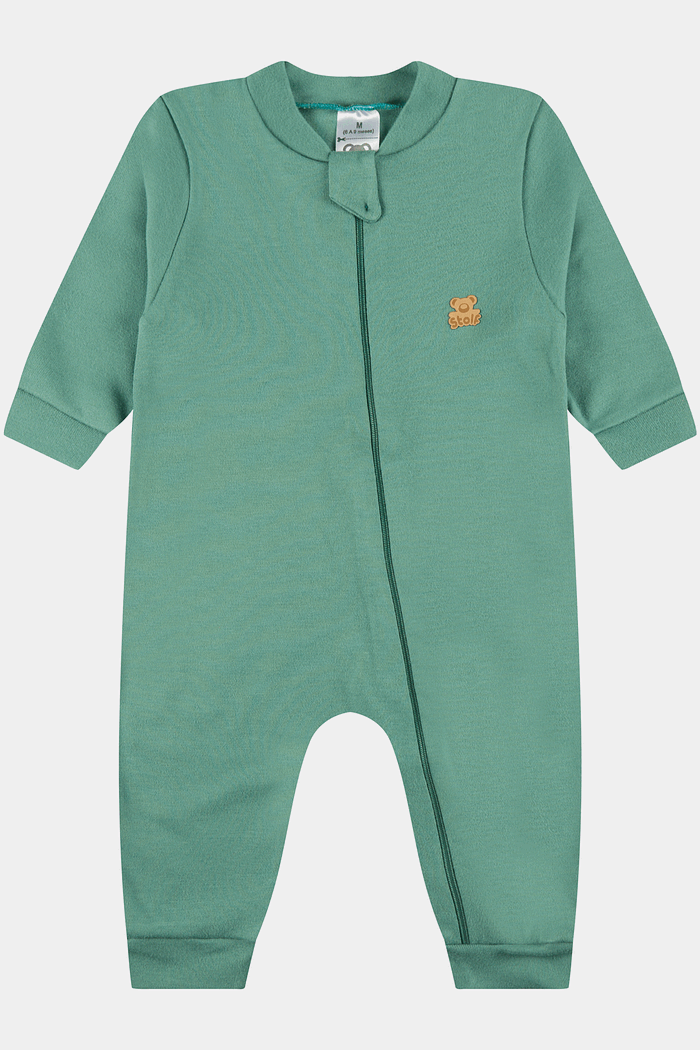 Macacão Algodão Egípcio Longo Verde Stolf