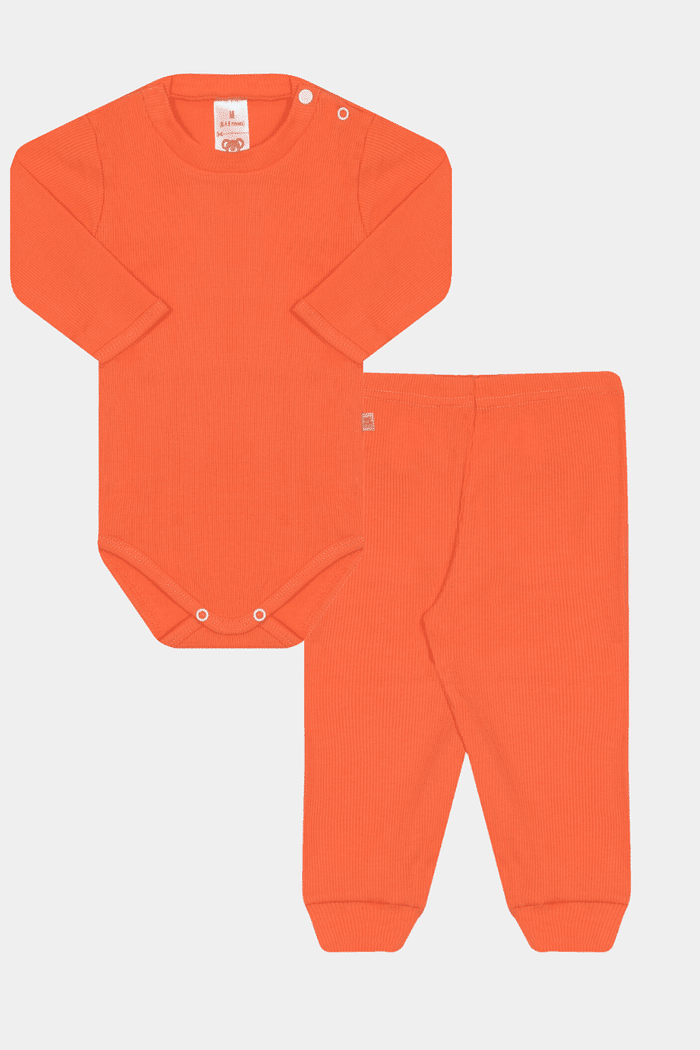 Conjunto Canelado Longo Terracota Stolf