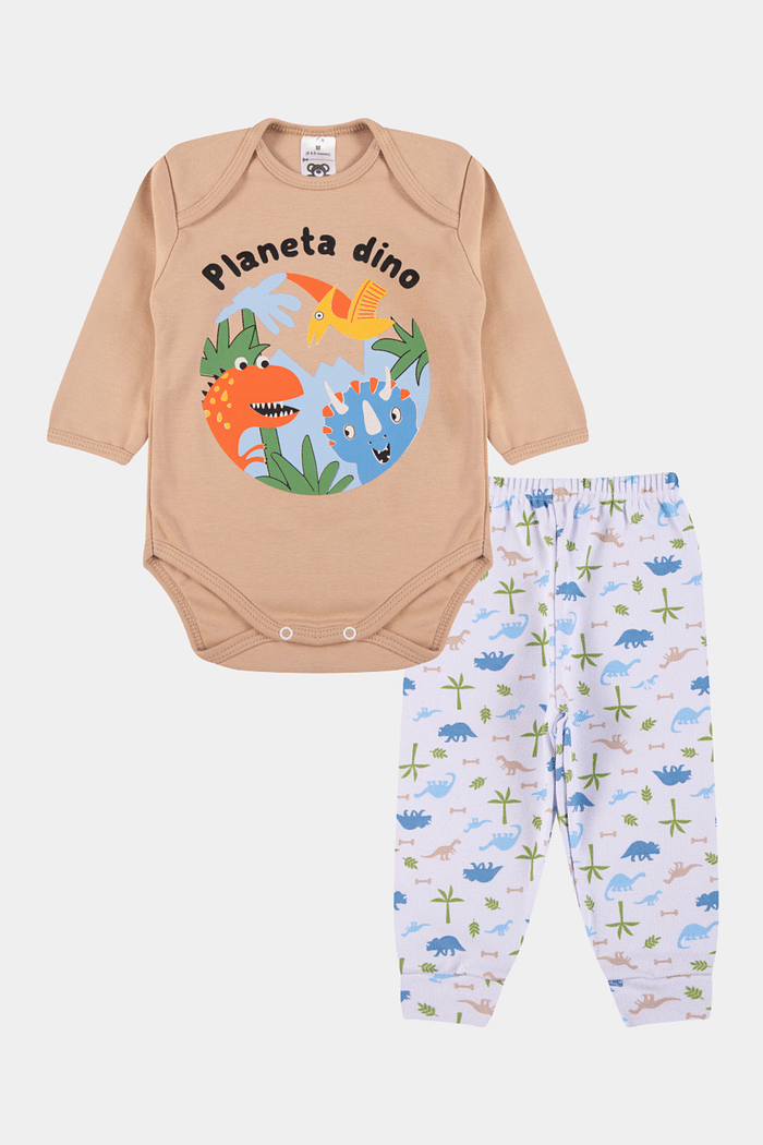 Conjunto Suedine Longo Zebra Marinho Stolf