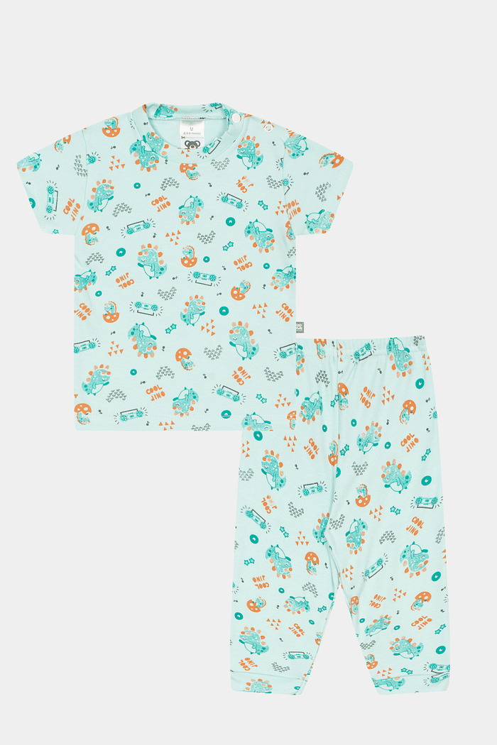 Conjunto Suedine Camiseta Curta e Calça Dino Stolf