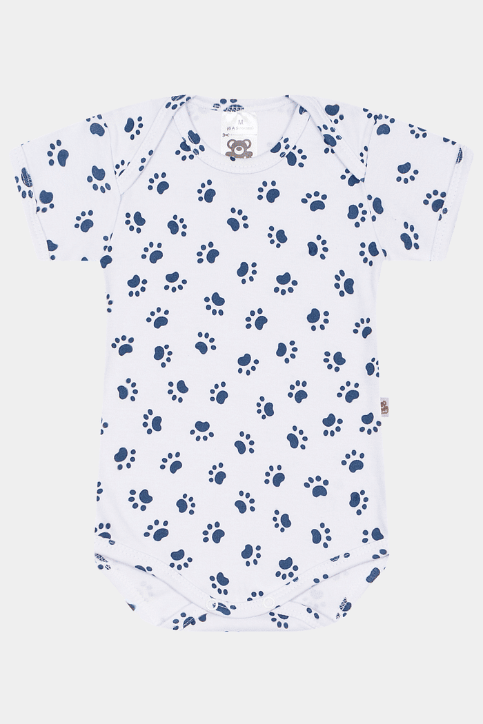 Body Suedine Manga Curta Estampado Patinha Stolf