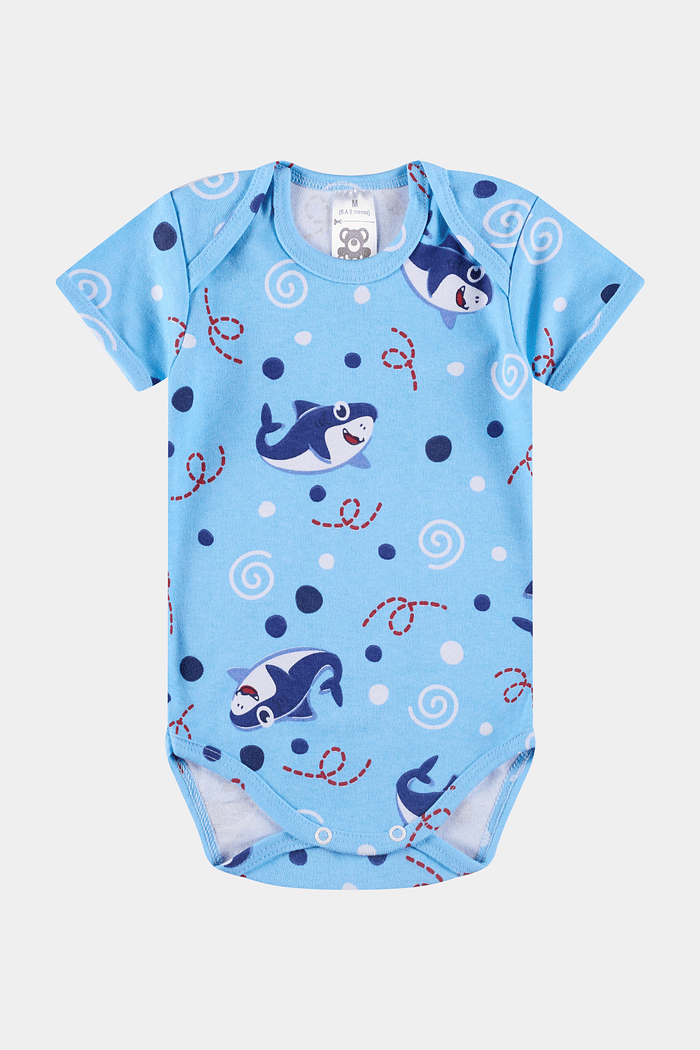 Conjunto Suedine Curto Fundo do Mar Azul Stolf