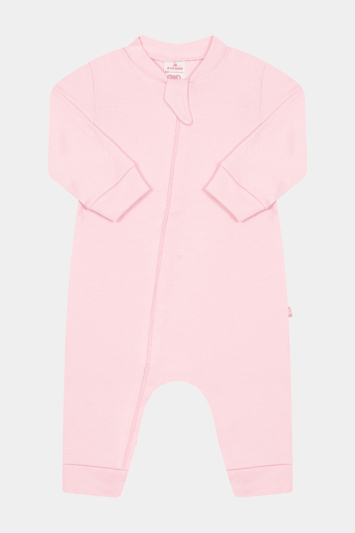 Macacão Suedine Longo Rosa Bebê Stolf