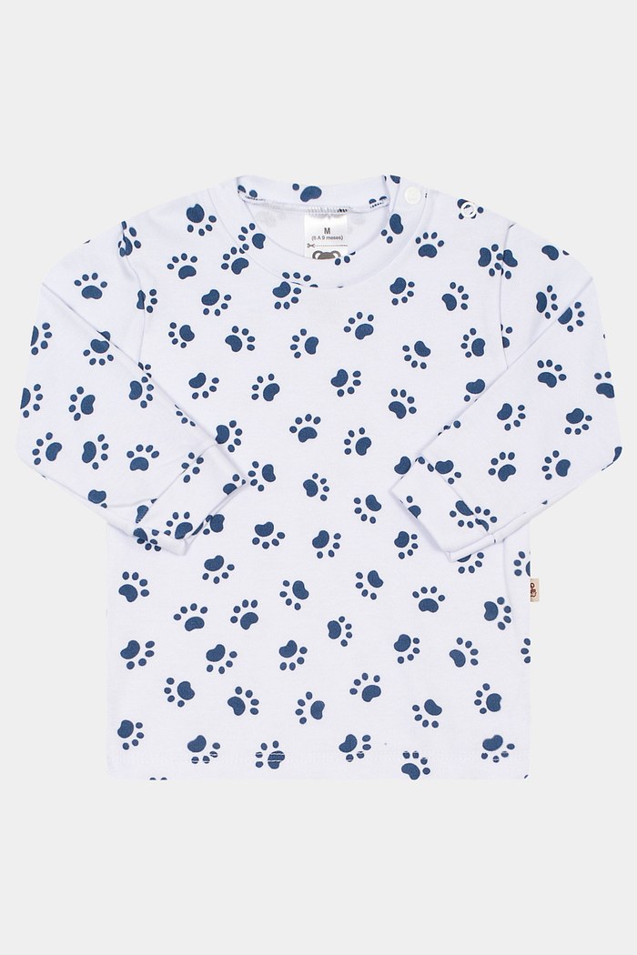 Camiseta Suedine Manga Longa Estampado Patinha Stolf