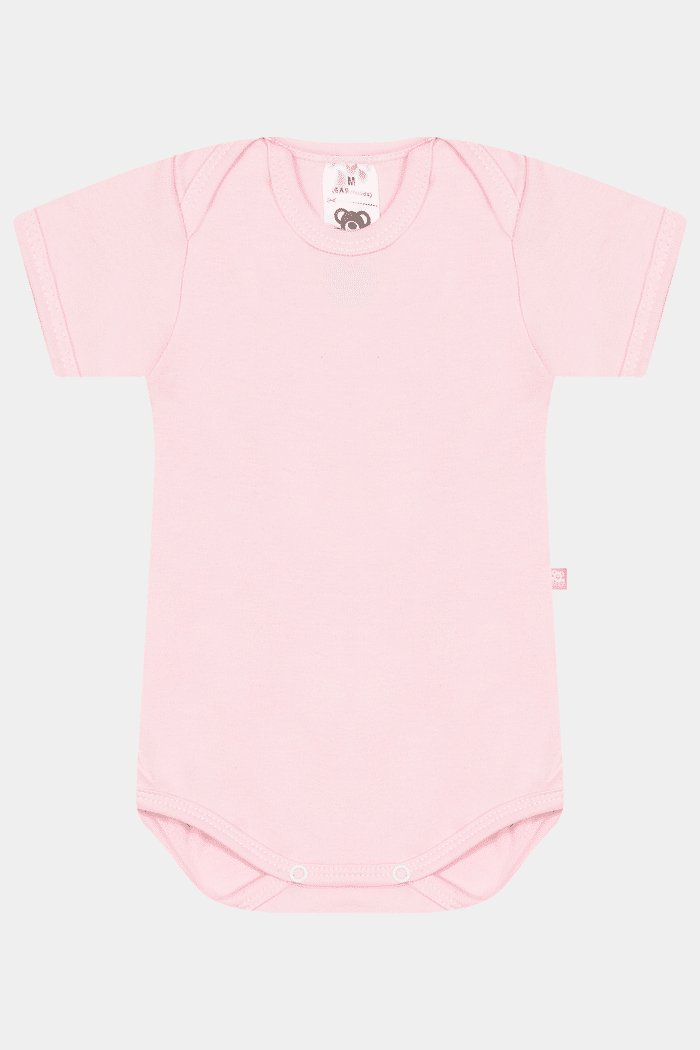 Conjunto Suedine Body Curto e Calça Rosa Bebê Stolf