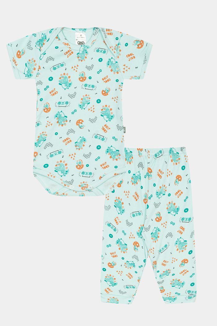 Conjunto Suedine Body Curto e Calça Dino Stolf