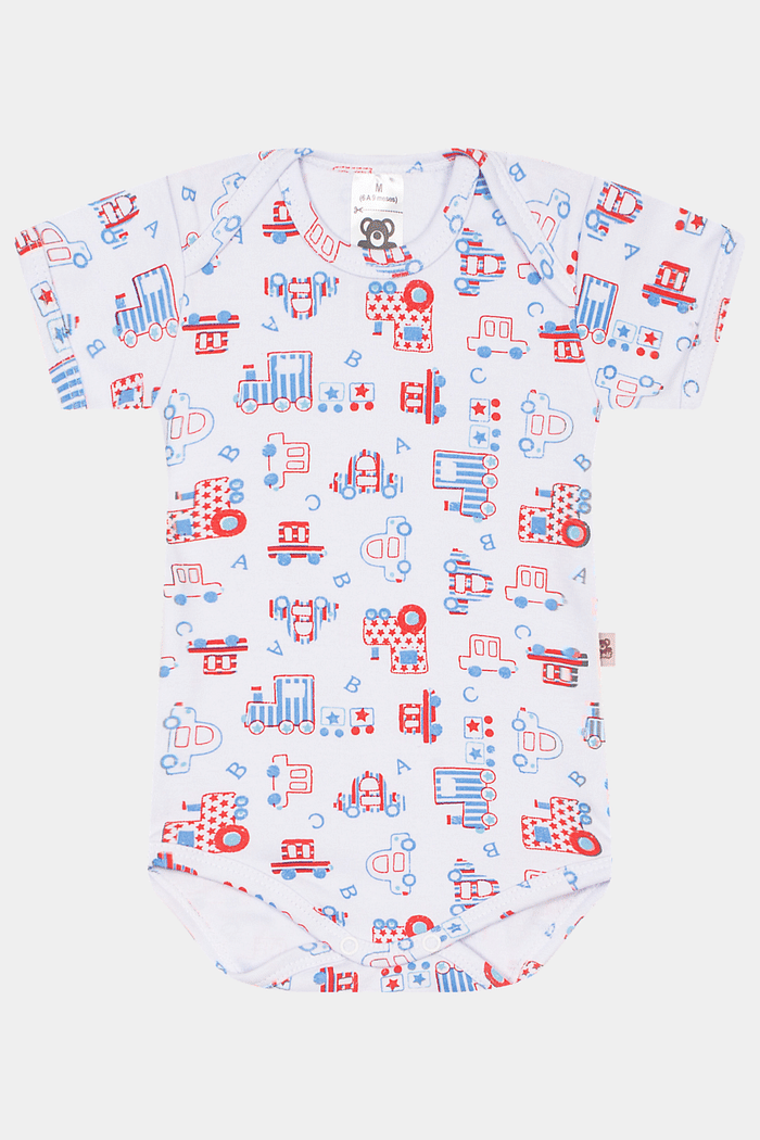 Body Suedine Manga Curta Estampado Carrinho Stolf