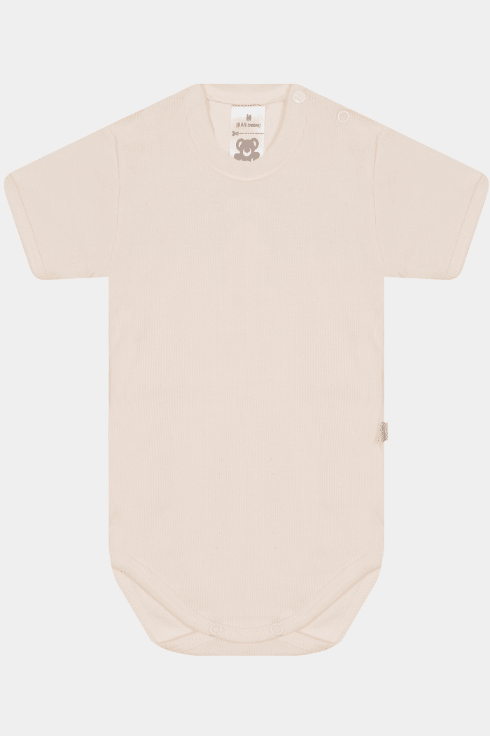 Conjunto Canelado Body Curto e Calça Natural Stolf