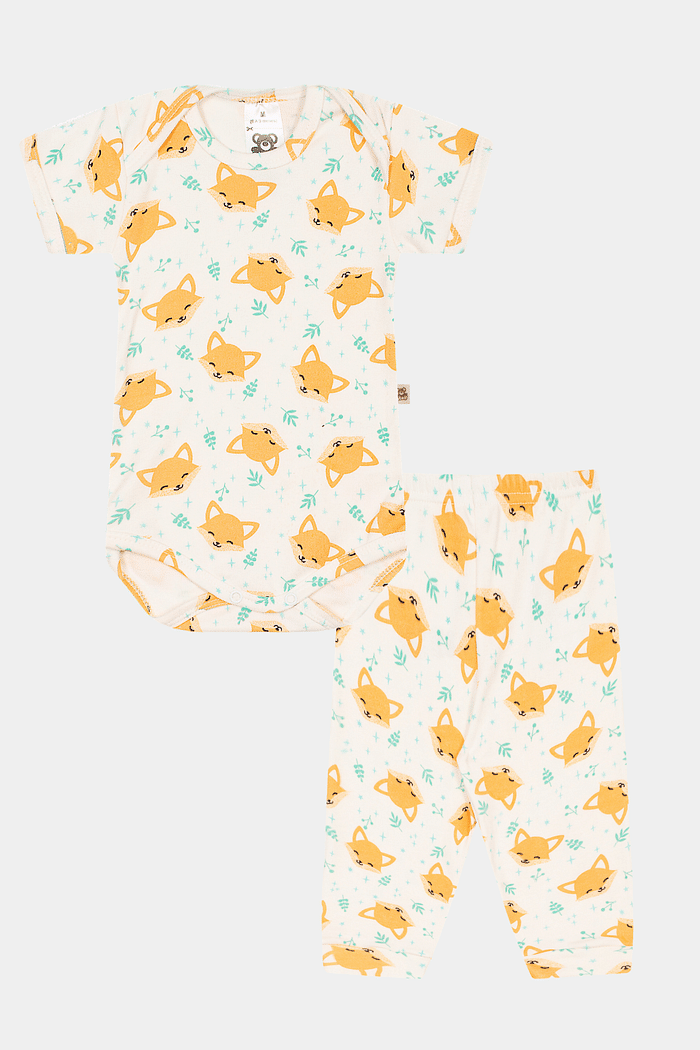 Conjunto Suedine Body Curto e Calça Raposa Stolf