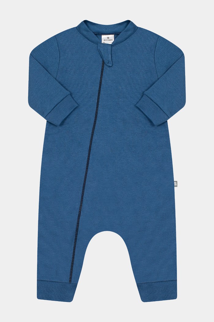 Macacão Suedine Longo Marinho Stolf