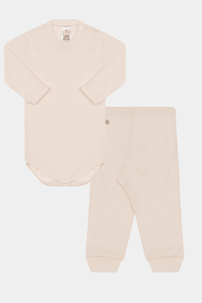 Conjunto Canelado Longo Natural Stolf