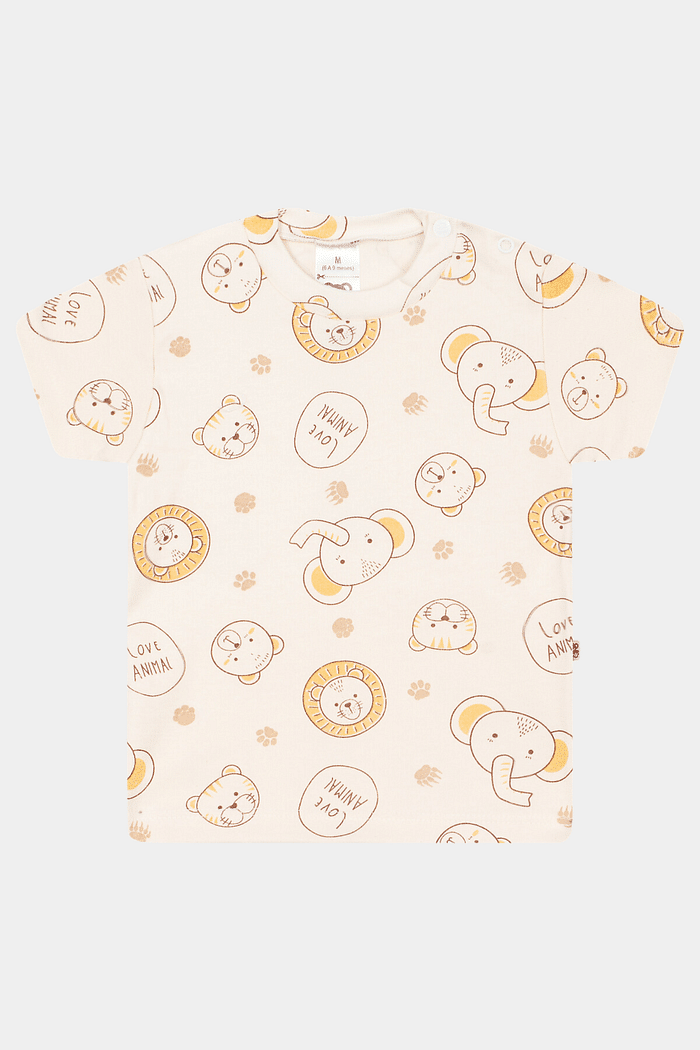 Conjunto Suedine Camiseta Curta e Calça Animais Stolf