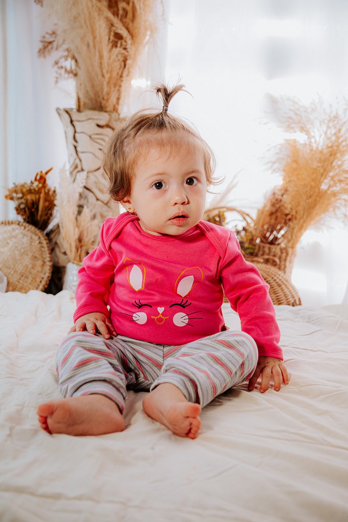 Conjunto Suedine Longo Coelha Pink Stolf