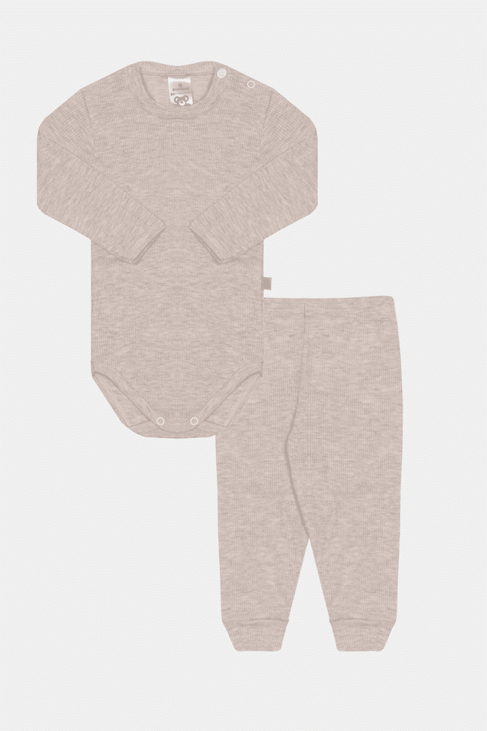 Conjunto Canelado Longo Mescla Claro Stolf