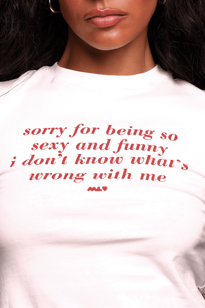 baby tee sorry for being mundo lolita