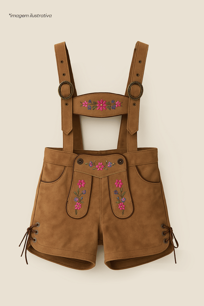 lederhosen feminina marrom escuro