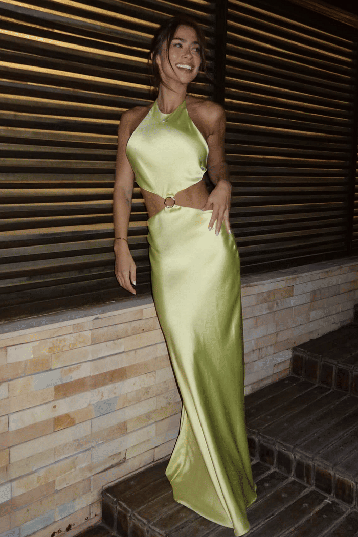 vestido cetim verde oceana mundo lolita