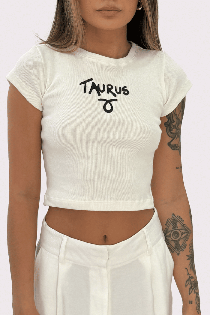 baby tee cropped zodiac taurus mundo lolita