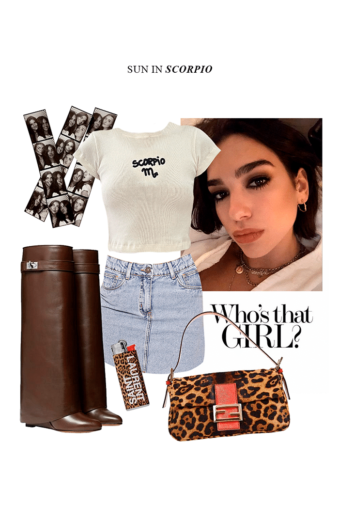 baby tee cropped zodiac scorpio mundo lolita