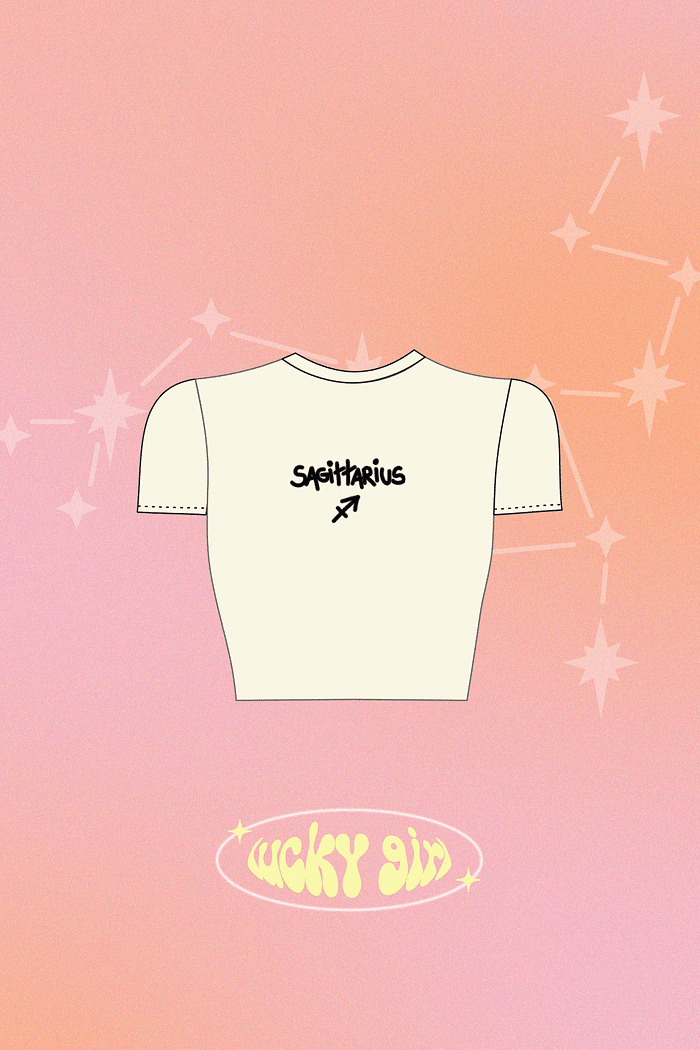 baby tee cropped zodiac sagittarius mundo lolita