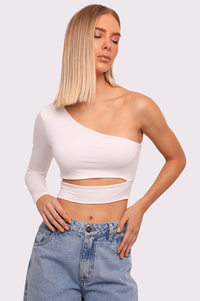 blusa cropped off white only girl mundo lolita