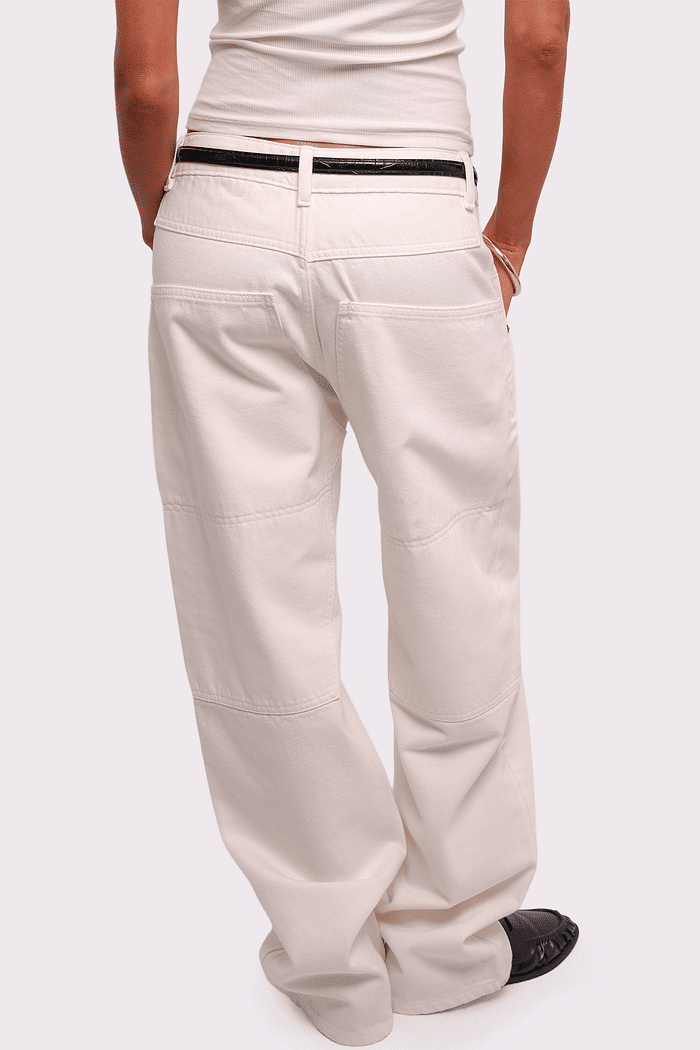 calça em sarja off white cacau mundo lolita