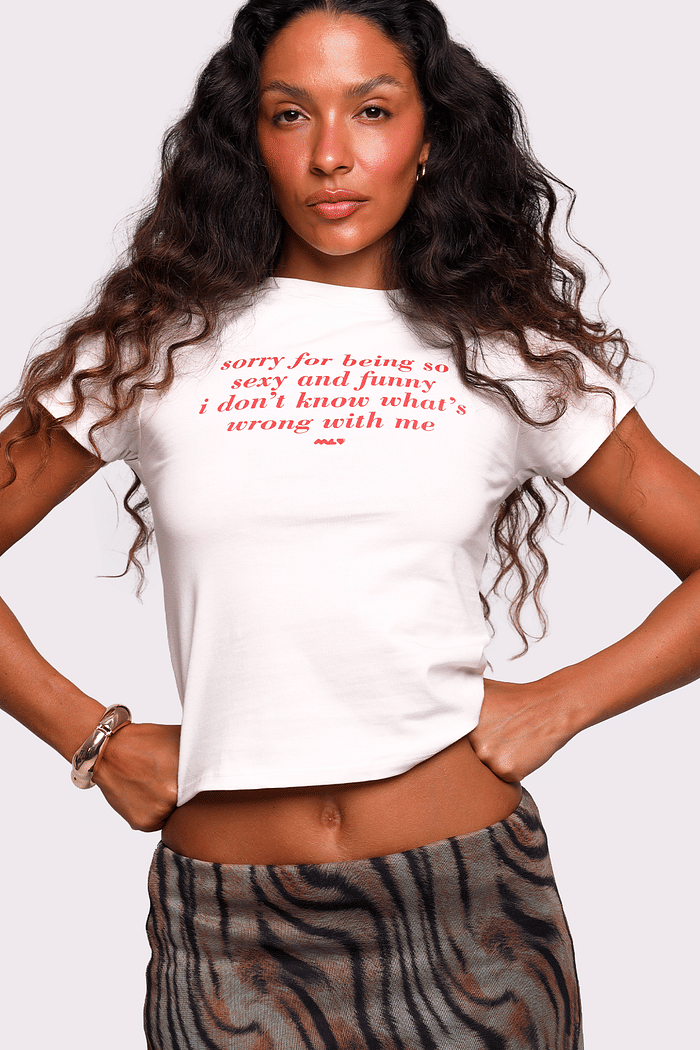 baby tee sorry for being mundo lolita