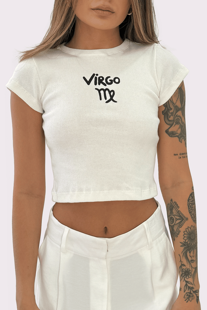 baby tee cropped zodiac virgo mundo lolita