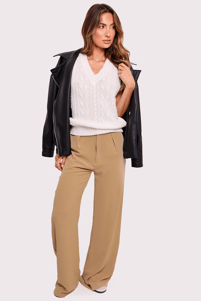 calça pantalona bege brooklyn mundo lolita