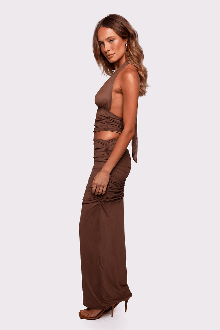 saia em tule marrom goddess mundo lolita