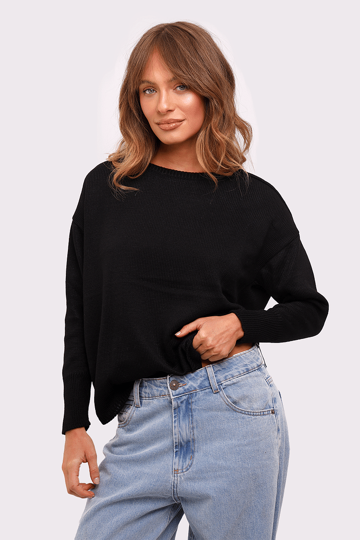 blusa de tricô angel preta mundo lolita