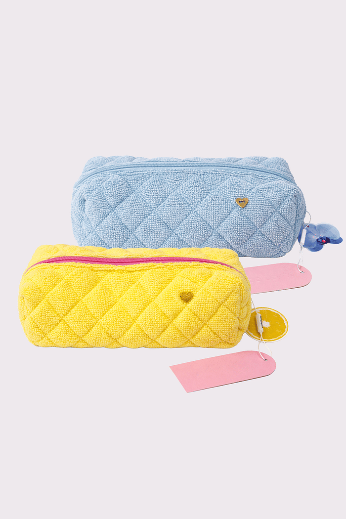 necessaire atoalhada amarela/azul mundo lolita