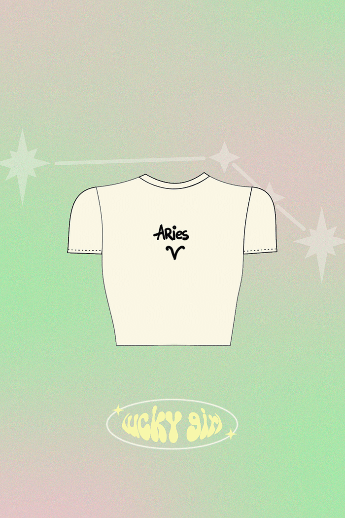 baby tee cropped zodiac aries mundo lolita