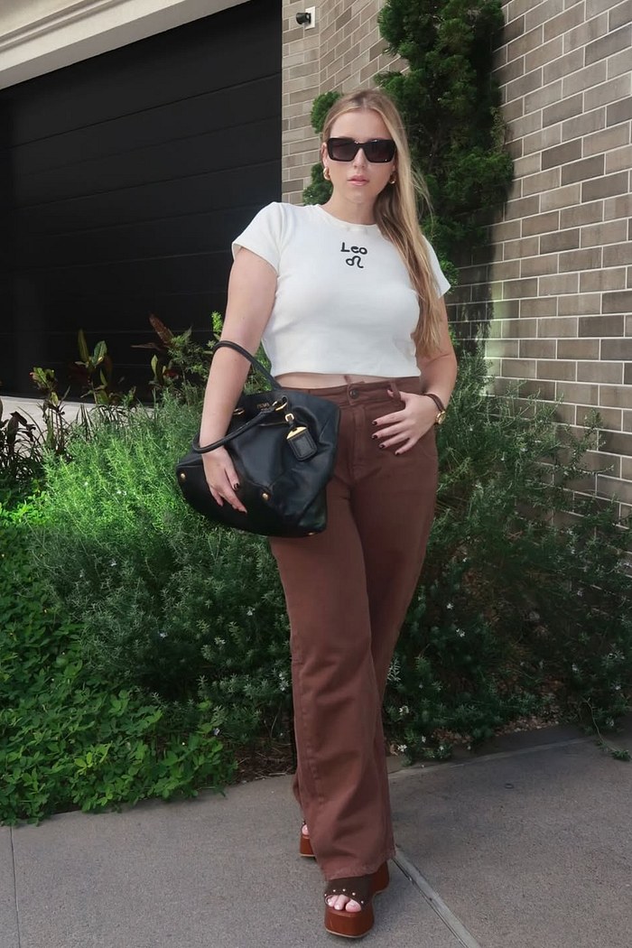 calça em sarja marrom cacau mundo lolita