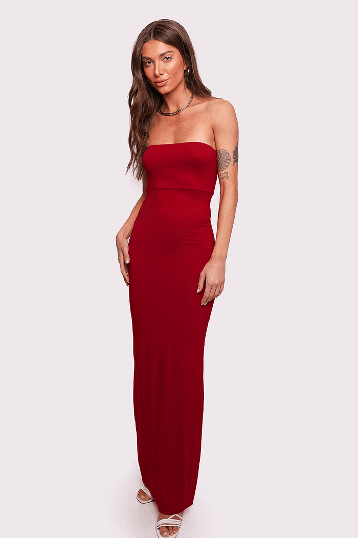 vestido longo tomara que caia com fenda vermelho amuleto mundo lolita vestido fenda vermelho amuleto mundo lolita