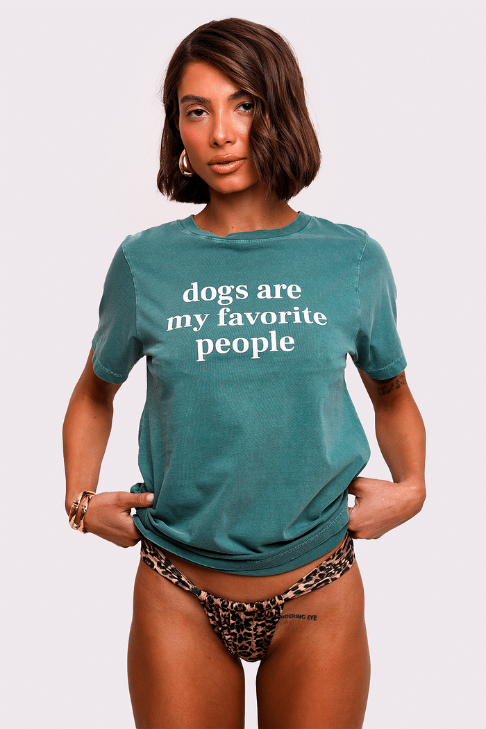 t-shirt verde my favorite people mundo lolita