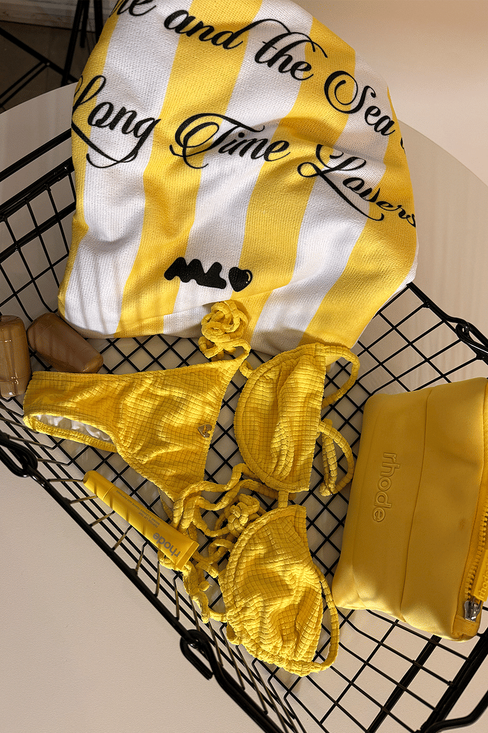 toalha listrada amarela long time lovers mundo lolita