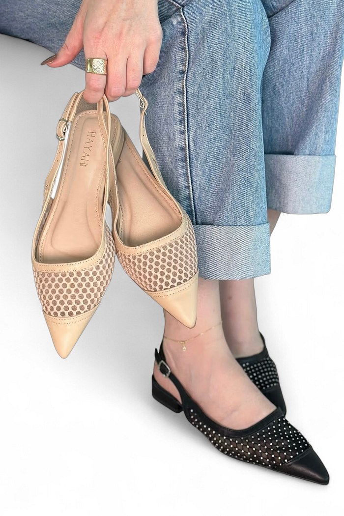 SILVIA - SAPATILHA TELA NUDE