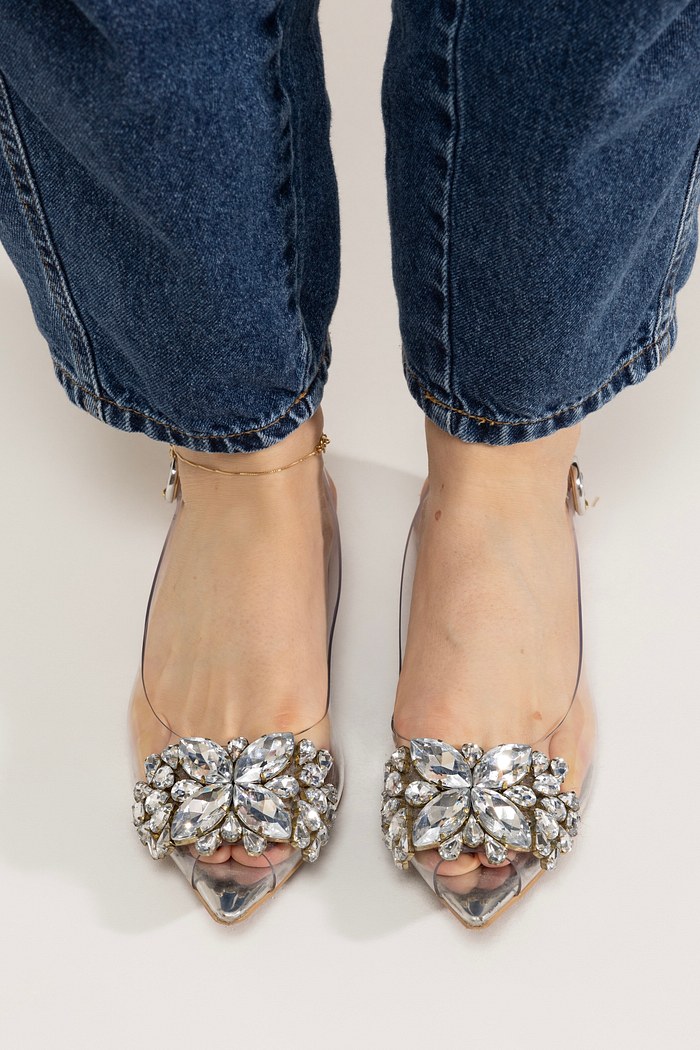 AURORA - SAPATILHA SLINGBACK PEDRARIA PRATA