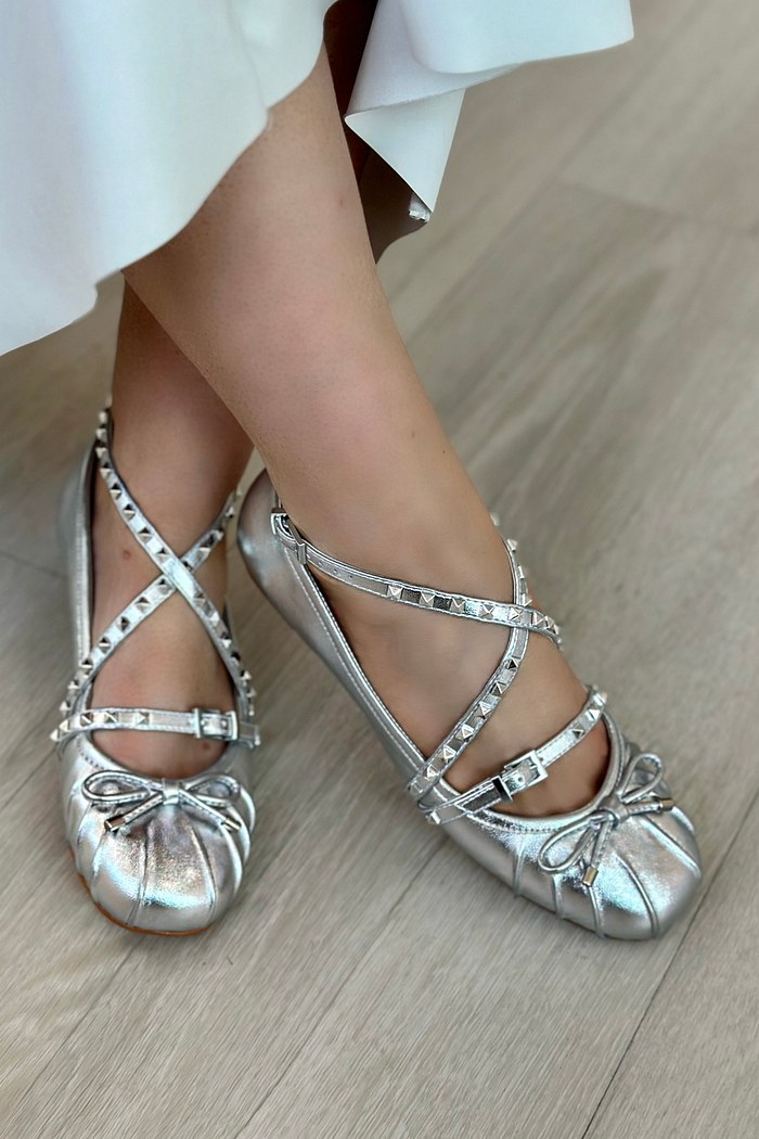 EMÍLIA  - SAPATILHA BAILARINA PRATA