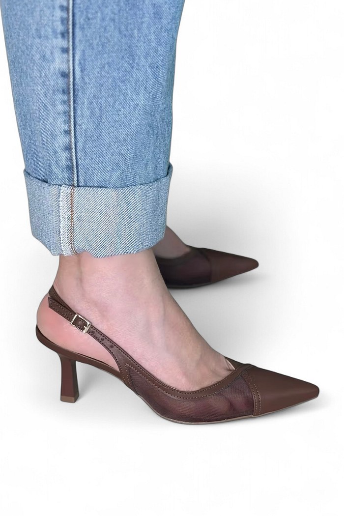 BERTHA - SCAPIN TELA BIQUEIRA COURO MARROM