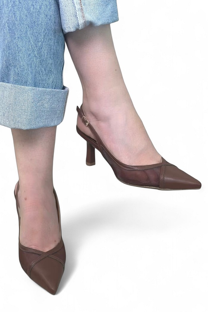 BERTHA - SCAPIN TELA BIQUEIRA COURO MARROM