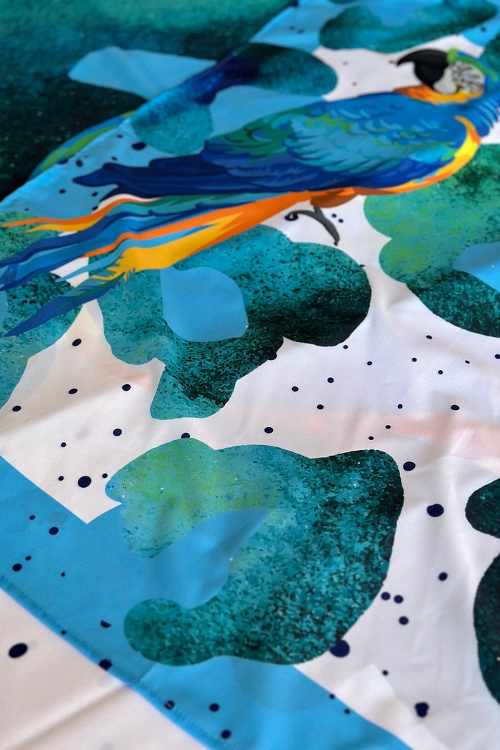 DUO PAREÔ + LENÇO ARARA AZUL