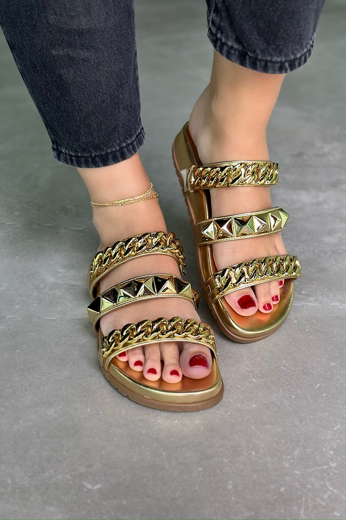 BEL - BIRKEN CORRENTE E SPIKES DOURADA